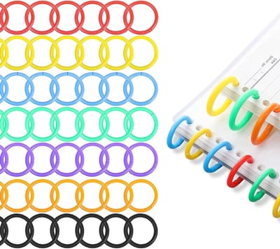 70 Stuks Ringbinders van Plastic voor Notities, Scrapbooking, Fotoalbums en Creatieve Projecten