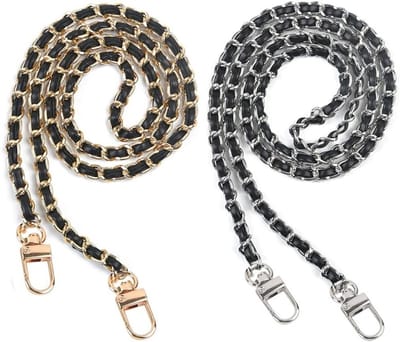Handtas Schouderbanden Vervangingskettingen voor Dames - Leren Accessoires 120 cm (Goud en Zwart)