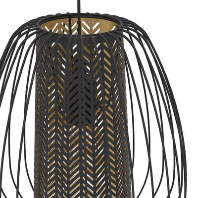 EGLO Curasao Hanglamp - E27 - 99,5 cm - Zwart/Goud