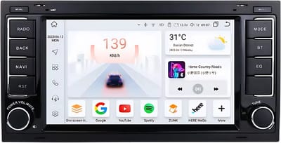 Autoradio met bluetooth - Carplay - Voor Volkswagen VW Touareg, Multivan T5, Transporter (2004-2009) - Geschikt voor Apple en Android - Stereo - Navigatie - Navigatiesysteem auto - 6GB 64GB