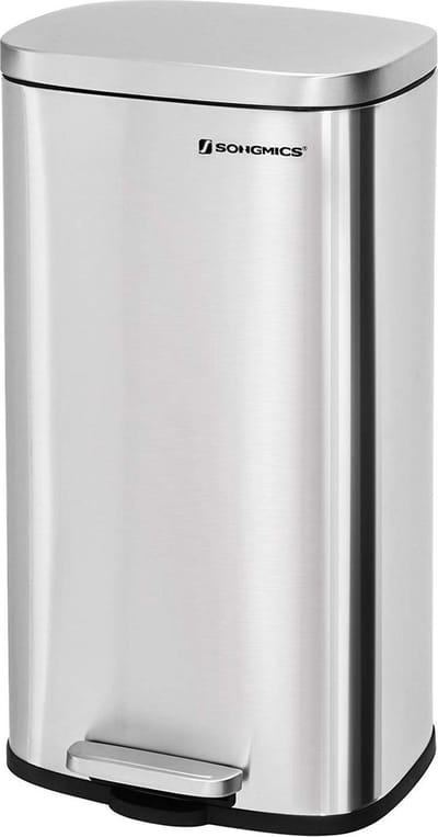 RVS Pedaalemmer - 30 liter - Rechthoekig