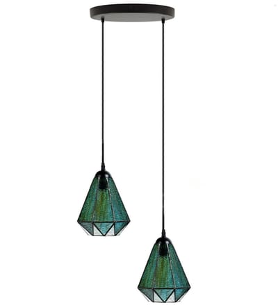 Tiffany Kroonluchter Arata Green 2 - Art Deco Trade