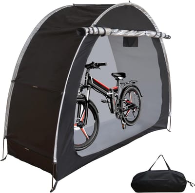 VH Supplies® Fietsenstalling voor in de Tuin - Fietsenhok - Fietsberging Buiten - 200 x 80 x 165 cm - Zwart