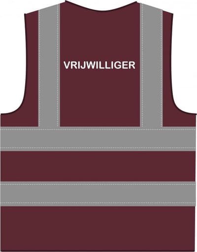 Vrijwilliger hesje RWS bordeauxrood