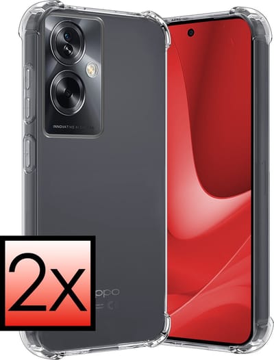 Hoesje - 2 Stuks - Geschikt voor OPPO A79 - Sterk & Shockproof - Siliconen Case - Back Cover - Telefoon Hoes Shock Proof - Transparant
