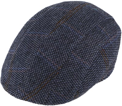 Flatcap Winter Herfst Fiebig gemeleerd blauw maat 61