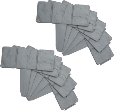 Gazonrand Tuinrand - Plant Grens - Tuin Decoratie - Geplaveide Steen Effect - 10 stuks - Grijs