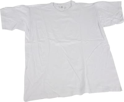 T-shirts, B: 36 cm, afm 5-6 jaar, ronde hals, 145 gr, wit, 1 stuk