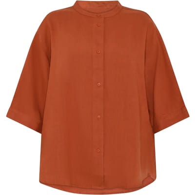 Vrouwenblouse KnowledgeCotton Apparel Organic Linen GOTS/Vegan