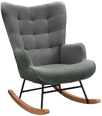 SP® Schommelstoel - Laadcapaciteit 120kg - Relaxstoel - Woonkamerstoel Schommelstoel - Donkergrijs - 70cm x 34cm x 69cm