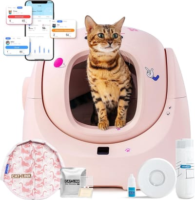 Zelfreinigende Kattenbak - Automatische Toilet - Kattenhygiëne - Geurcontrole - 53 x 55 x 60 cm - Grijs