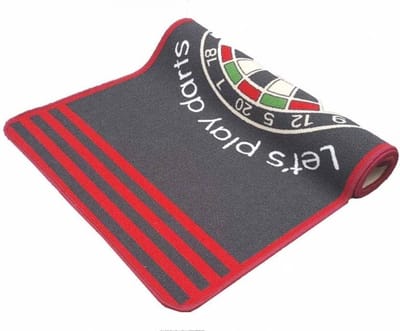 XL Dartmat Antraciet Rood 300x80 cm met Gegarandeerde Werppositie