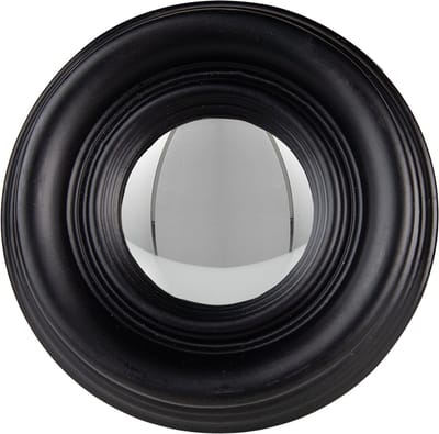 Clayre & Eef Spiegel Ø 21 cm Zwart Hout