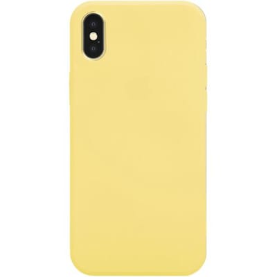 Coverzs Pastel siliconen hoesje geschikt voor Apple iPhone Xs Max - optimale bescherming - silicone case - backcover - geel