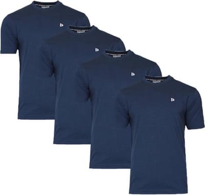4-Pack Donnay - T-shirt (Vince) - Sportshirt - Heren - Navy (010) - maat S