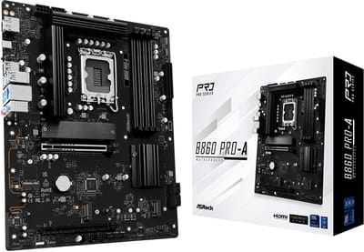 ASRock B860 Pro-A - Moederbord ATX - Socket LGA 1851 - Intel B860 - DDR5 - Realtek 2.5 GB LAN