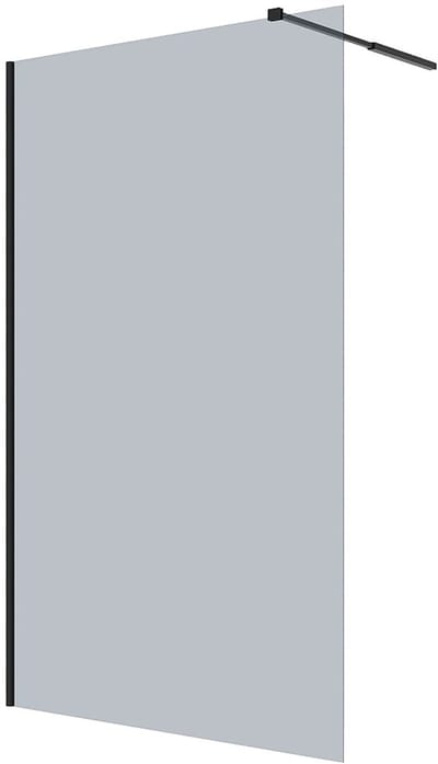 Vente-unique Inloopdouchewand MALIKA - 120 x 200 cm - Grijs gerookt glas