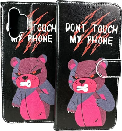 Portemonnee Book Case Hoesje Geschikt voor: Samsung Galaxy A32 4G - Don't Touch My Phone Print