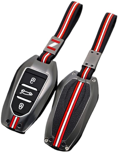 ONF3 - Zinklegering autosleutelhoes - Sleutelaccessoire - Duurzaam en stevig - Mat+touw - Compatibel met diverse modellen - Perfect voor autolie...