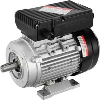 VEVOR 0,75 kW elektromotor 2850 tpm, AC 220-240 V, 5,15 A, 80 B34 frame, luchtcompressormotor, eenfase, 19 mm spline-as, voorwaartse/achterwaartse rotatie voor landbouwmachines en algemene apparatuur