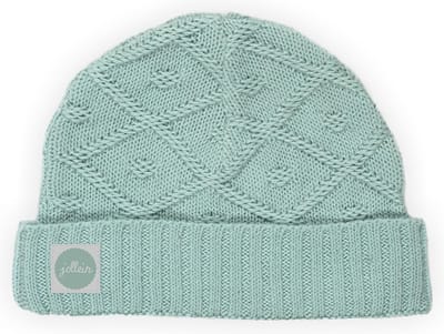 Jollein Diamond Knit - Muts - 40cm / vanaf 6 maanden - Vintage Groen