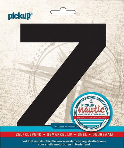 Pickup Nautic plakletter 150mm zwart Z - zwart Z