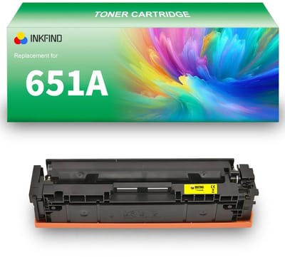INKFIND 651A (CE342A) Geel tonercartridge compatibel met HP 651A (CE342A) Geel - 1-pack Yellow