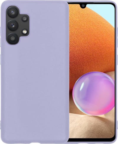 Hoesje - Geschikt voor Samsung Galaxy A32 5G - Sterk & Shockproof - Siliconen Case - Hoes Cover - Telefoonhoes - Lila