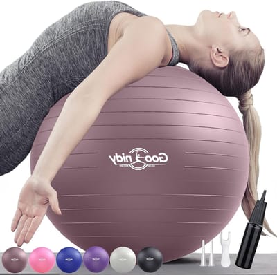 Grote Ergonomische Zachte Gymnastiekbal met Burst Protection voor Fitness, Yoga en Kantoorgebruik, Ondersteunt tot 1000 kg, Inclusief Pomp