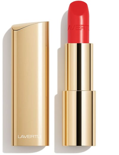 LAVERTU - Lipstick Nature – Oranje Natuurlijke Lipstick met Halfmatte Finish – 35 Delbard Orange | Romige, Lichte Textuur | Hydraterend & Verzorgend met Ricinusolie & Bijenwas