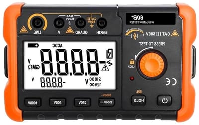 Weerstandsmeters - Isolatieweerstandstester - Elektrische tests - Hoge testspanning 1000V - 4999MΩ - One Color