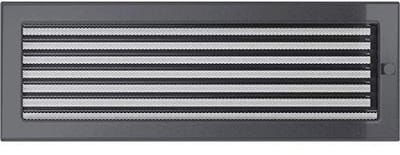 Ventilatierooster Haardrooster 17cm x 49cm Grafiet met Lamellen