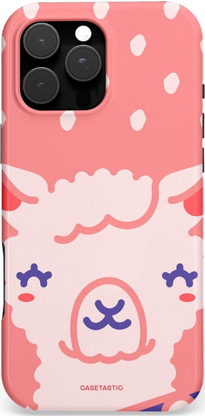 Casetastic Hoesje Geschikt voor Apple iPhone 16 Pro Max Magsafe - Stijlvolle Beschermende Duo-layer Case - Lama beat