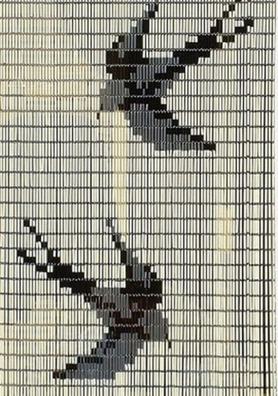 vliegengordijnenexpert Vliegengordijn Hulzen zwaluw-creme - 100cm x 240cm kant en klaar