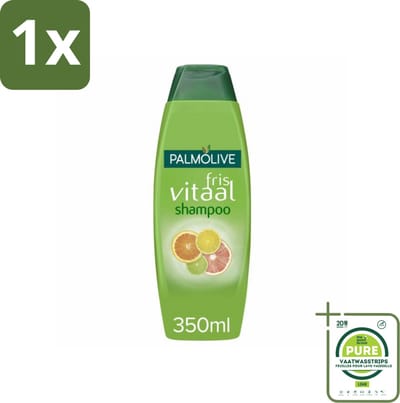 1 x Palmolive Shampoo Fris Vitaal 350 ml - Palmolive Fris Vitaal Shampoo - Citrus Shampoo - Haar Reinigen - Haar Vitaliteit - Haar Volume