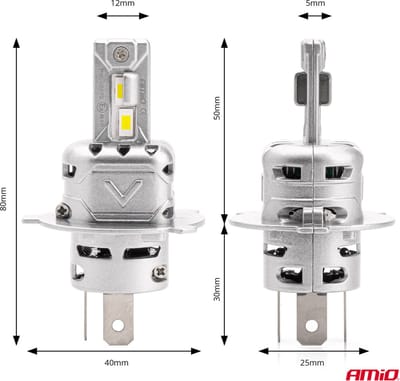 LED koplamp H4 X2 serie AMiO