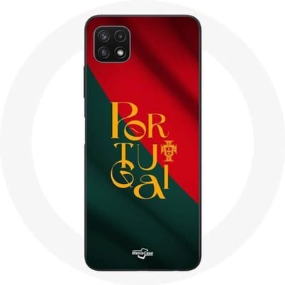 Coque - maniacase - Samsung Galaxy A22 5G - Noir - Drapeau du Portugal - Souple noir