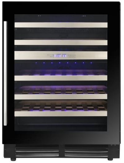 Le Chai LBN 468 - Wijnklimaatkast 2 zones  Ingebouwd - Zwart 60 cm breed - 46 Flessen