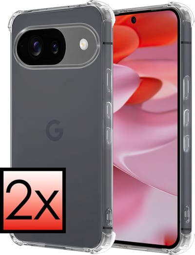 Hoesje - 2 Stuks - Geschikt voor Google Pixel 10 - Sterk & Shockproof - Siliconen Case - Back Cover - Telefoon Hoes Shock Proof - Transparant