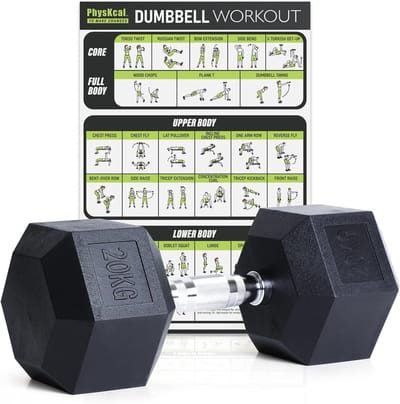 Hex Halters Set voor Thuis Gym - Geurloze Poly Rubber Gewichten 2.5kg tot 20kg