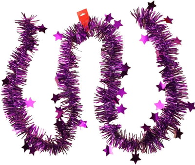 Dailygoods- Kerstslinger 10 m - Lametta/slingers - Feestversiering - Bruiloft/Verjaardag - Kunststof - Kleurvariaties (rood/paars/roze/blauw/groen/goud/zilver)