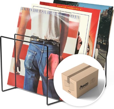 Amenzo® LP Opbergsysteem - 50 tot 60 Vinyl Platen - Platenrek van Metaal - LP Opbergrek - Vinyl Opberg Systeem - LP Houder Zwart
