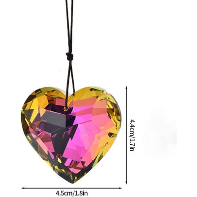 Kristal Perzik Hart Zonnevanger Regenboog Zonnevanger Windgong Prisma Tuin Hangende Hanger Kristal Handwerk Accessoires Cadeau