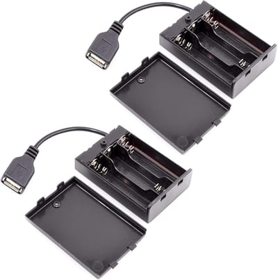 Batterijhouder Set - Batterij Case - Voor Apparaten - Met Aan/Uit Schakelaar - 3x AA - Zwart
