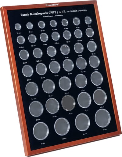 Leuchtturm - Presentatie Frame voor 40 GRIPS ronde muntcapsules 15 - 40 mm