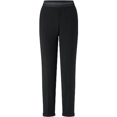Enkellange broek pasvorm Regular Fit Van Fadenmeister Berlin zwart