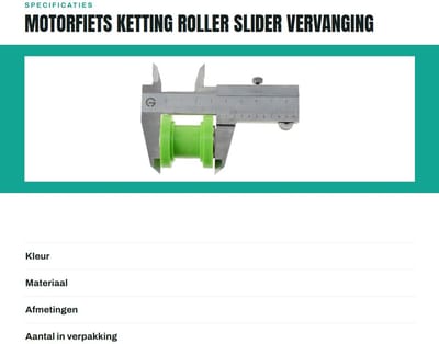 Dailygoods- Kettingroller 8mm - Vervanging voor ATV/Quad - Slijtvast/Duurzaam - Wielgids - Efficiënt Gereedschap - Binnendiameter 8mm - Kettinggeleider