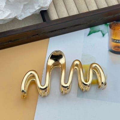 Golvende Geometrische Haarclips-goud