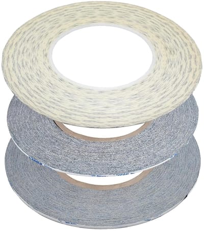 Set van 3 Dubbelzijdige Lijmtape (1 mm / 2 mm / 3 mm) voor Smartphone en Tablet Reparatie, Sterke Hechting voor Metaal en Plastic, 50 meter per rol