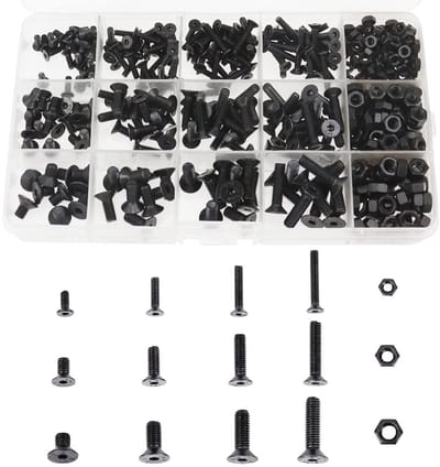 460 Stuks Gesorteerde PC-Schroeven Set - M3, M4, M5 - Binnenzeskant Schroeven van 10,9 Gelegeerd Staal voor Laptop, 3D-Printer, en Koffiemachine